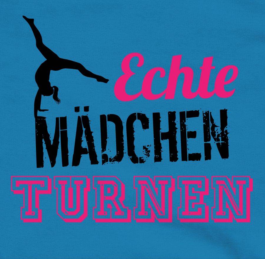 Shirtracer Echte Mädchen turnen fuchsia - schwarz: T-Shirt Turnbeutel Shirtracer 50% Rabatt mit kostenlosem Versand