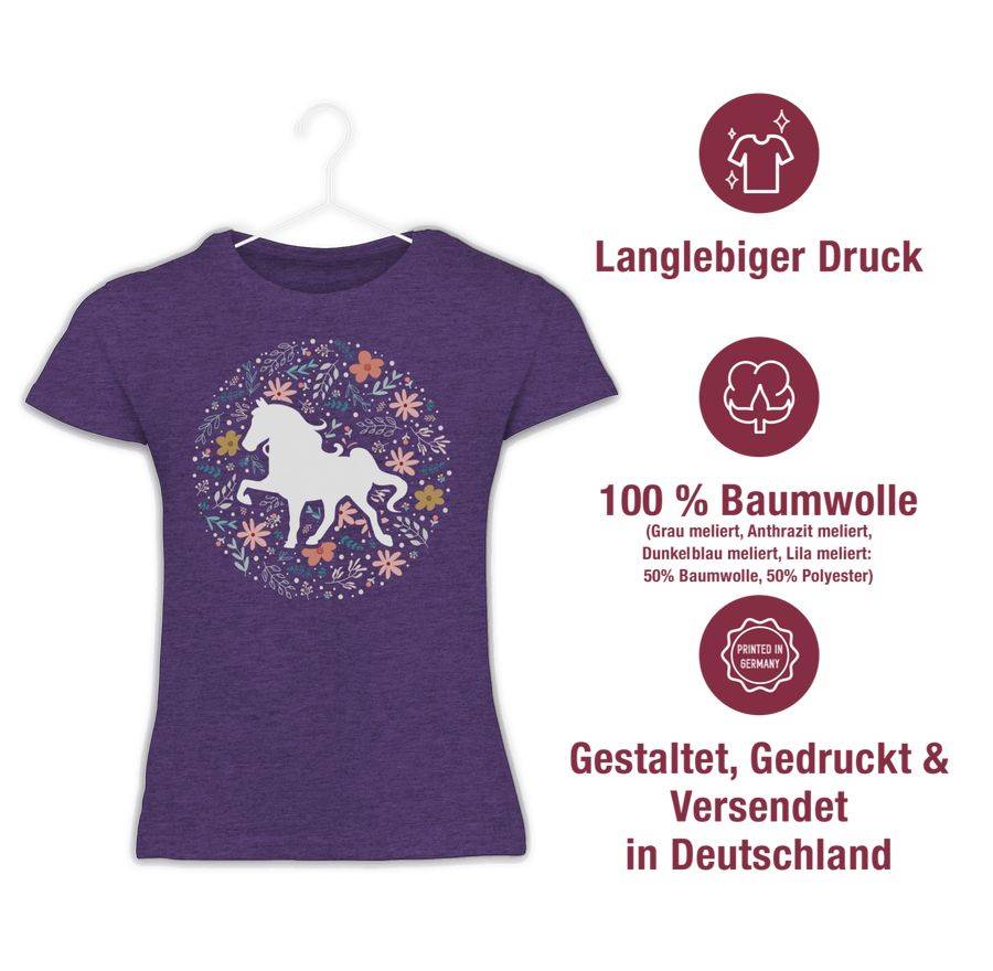 Shirtracer Pferd mit Blumen: T-Shirt Rucksack Shirtracer Black Friday Preise