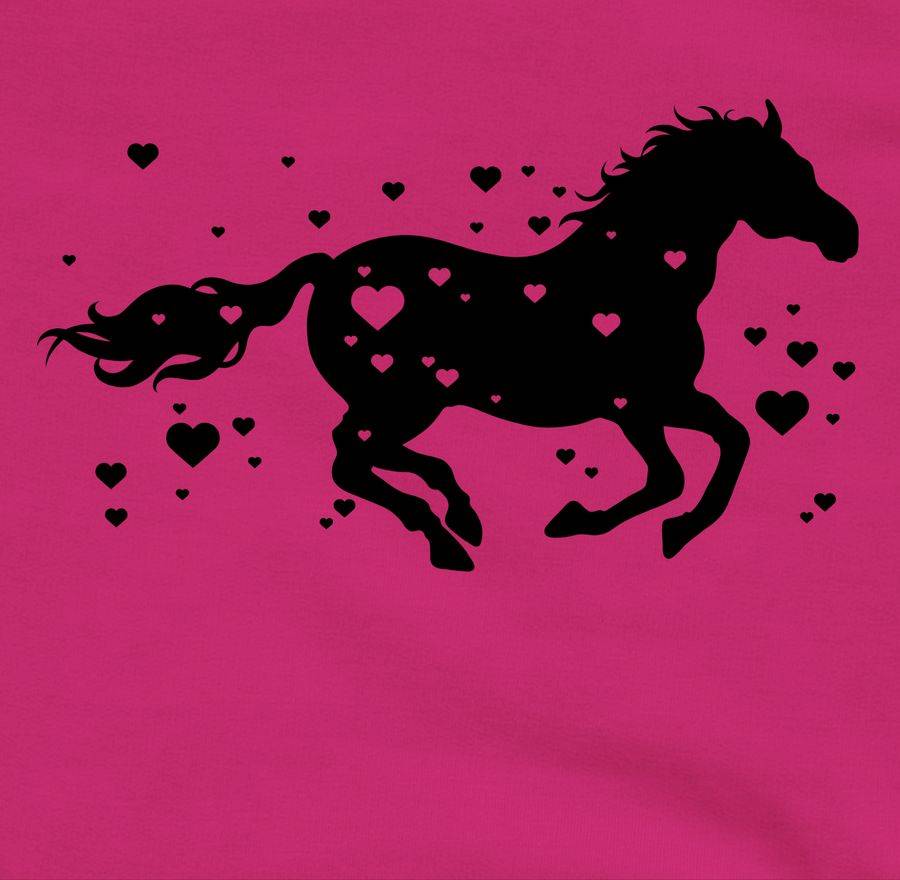 Shirtracer Pferd mit Herzen schwarz Shirts & Mehr Shirtracer Schlussverkauf