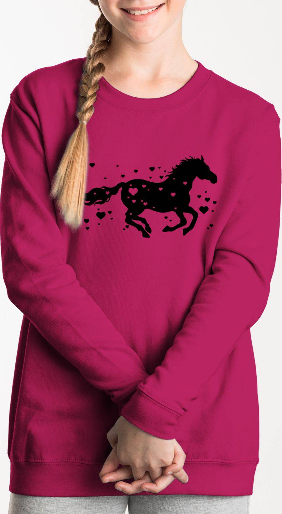 Shirtracer Pferd mit Herzen schwarz Shirts & Mehr Shirtracer Schlussverkauf