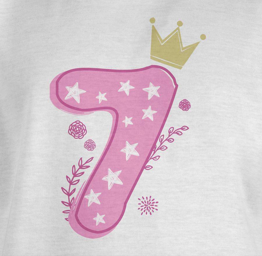 Shirtracer Siebter Mädchen Krone Sterne Shirts & Mehr Shirtracer Fabrikpreis