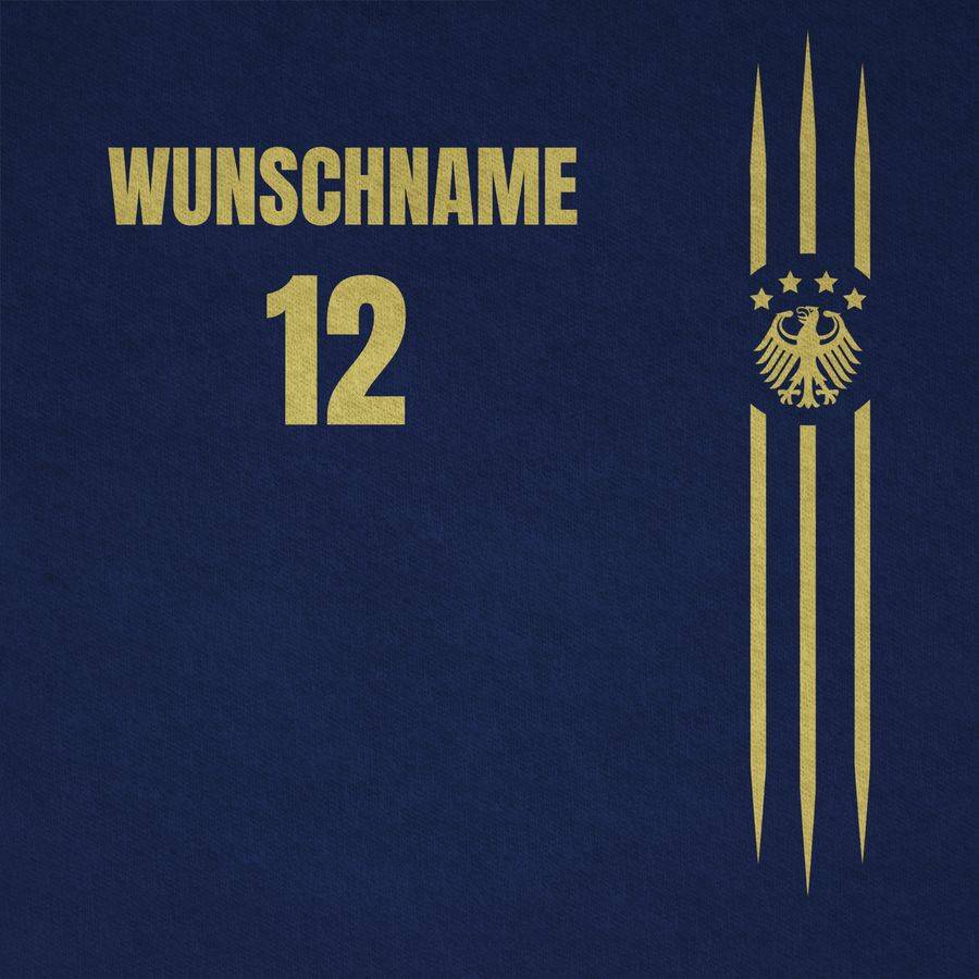 Shirtracer Deutschland Gold Name und Nummer - anpassbar Shirts & Mehr Shirtracer Sonderangebot