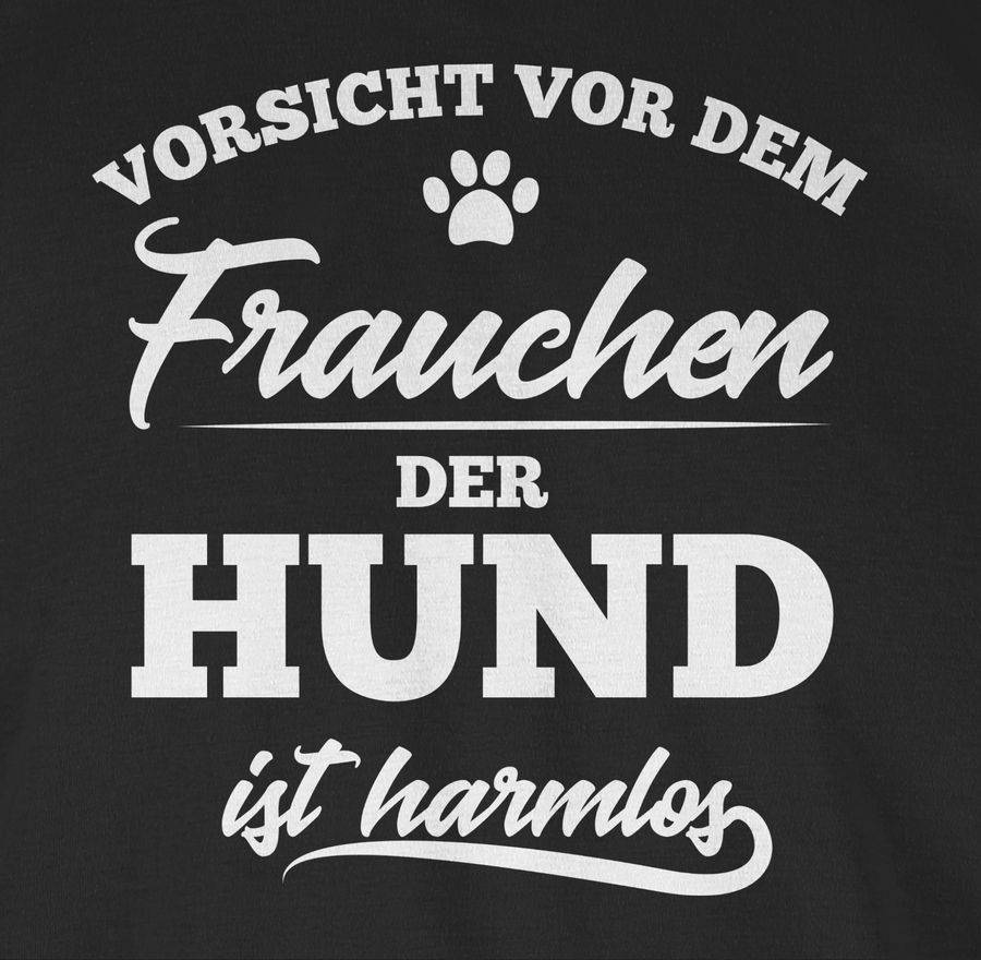 Shirtracer Vorsicht vor dem Frauchen der Hund ist harmlos Shirts & Mehr Shirtracer Rabatt