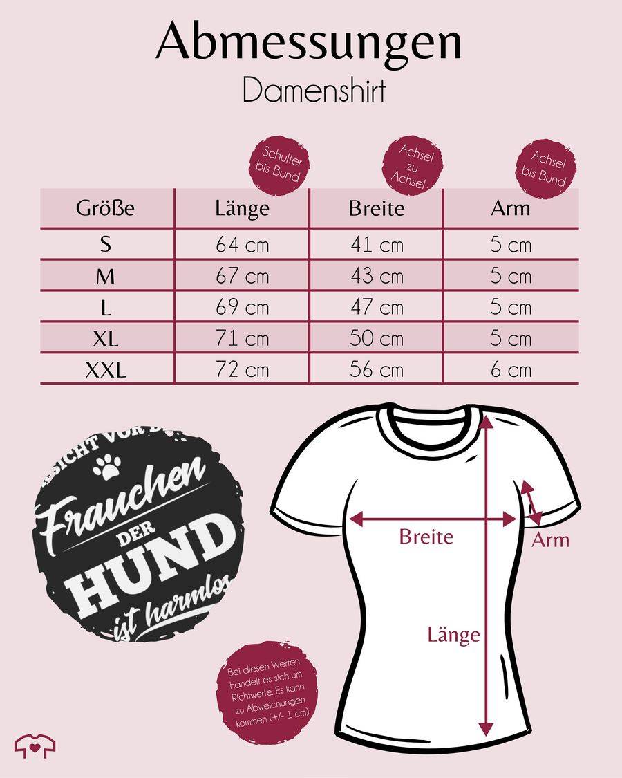 Shirtracer Vorsicht vor dem Frauchen der Hund ist harmlos Shirts & Mehr Shirtracer Rabatt