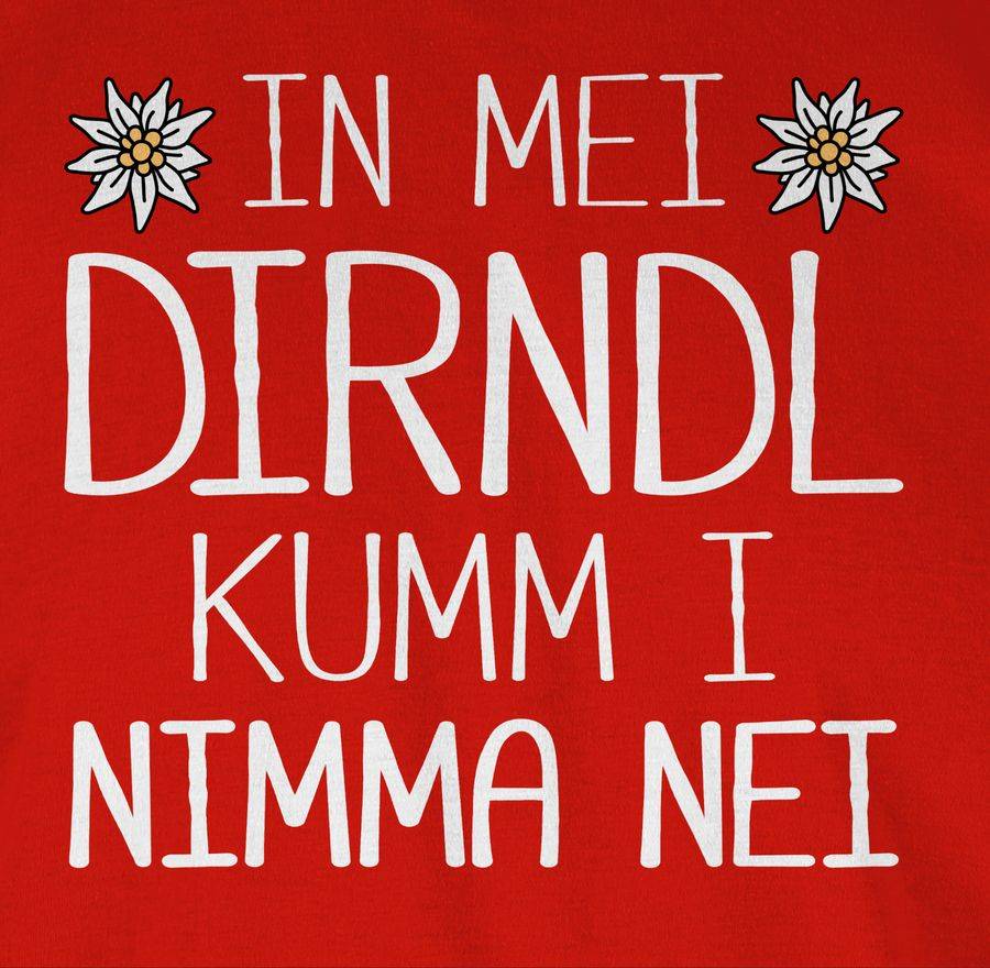Shirtracer In mei Dirndl kumm i nimma nei weiß: Tshirt Rucksack Shirtracer Flash Sale