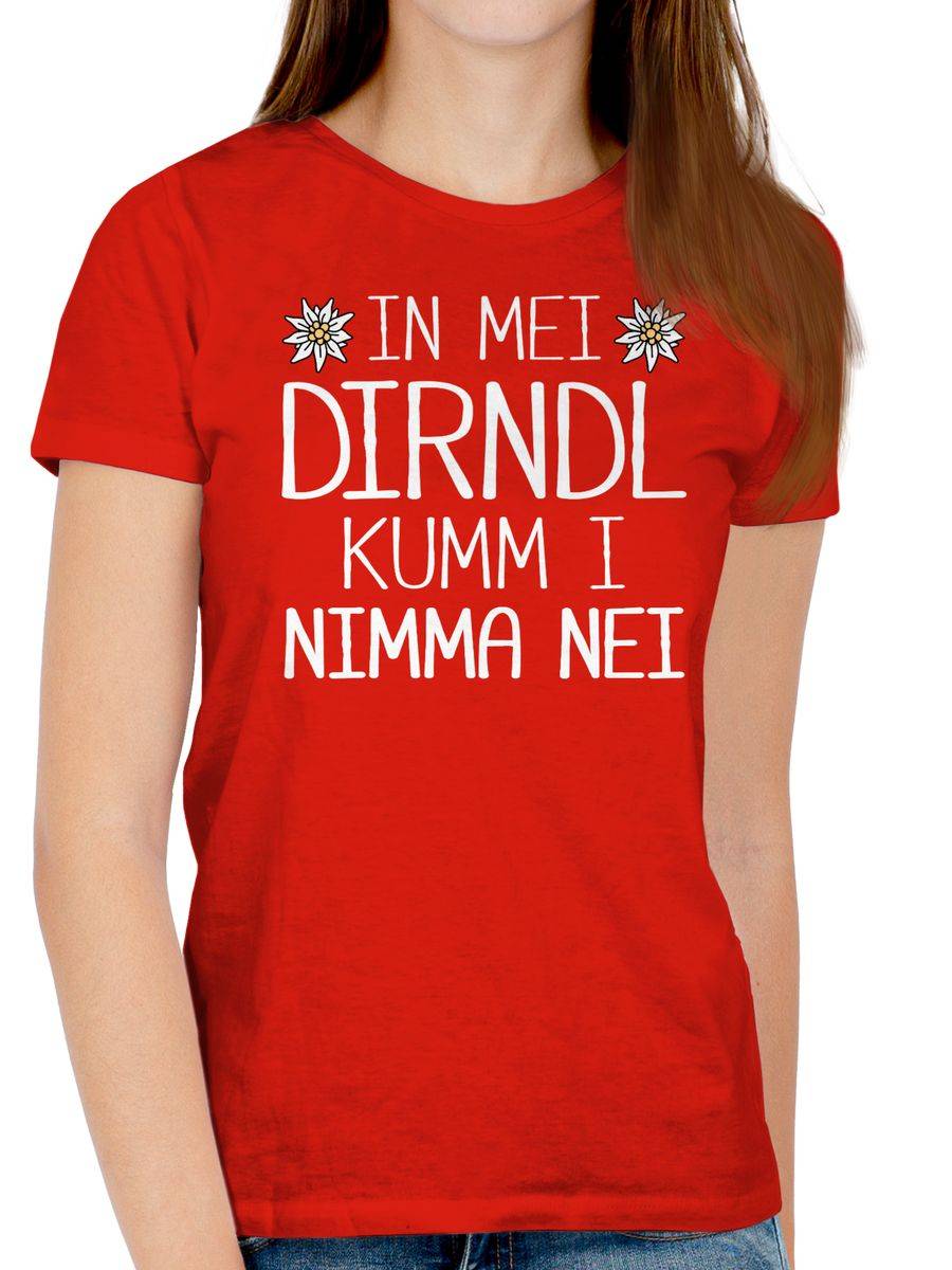 Shirtracer In mei Dirndl kumm i nimma nei weiß: Tshirt Rucksack Shirtracer Flash Sale