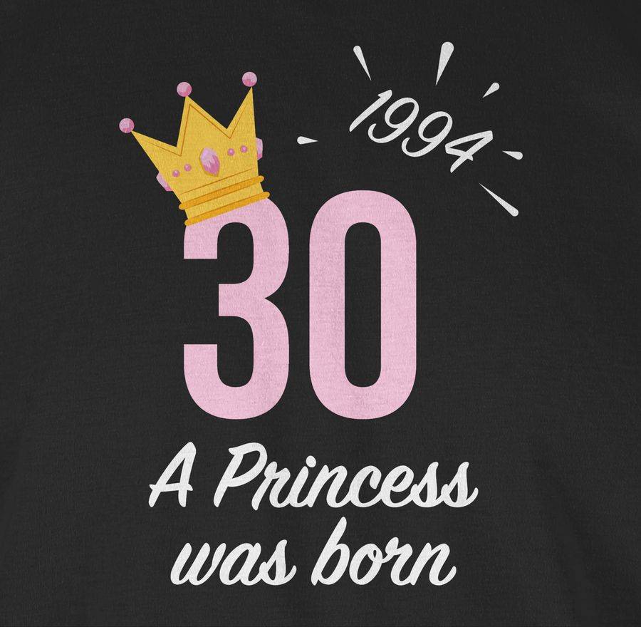 Shirtracer Dreißigster Mädchen Princess 1994: T-Shirt Turnbeutel Shirtracer Cyber Monday