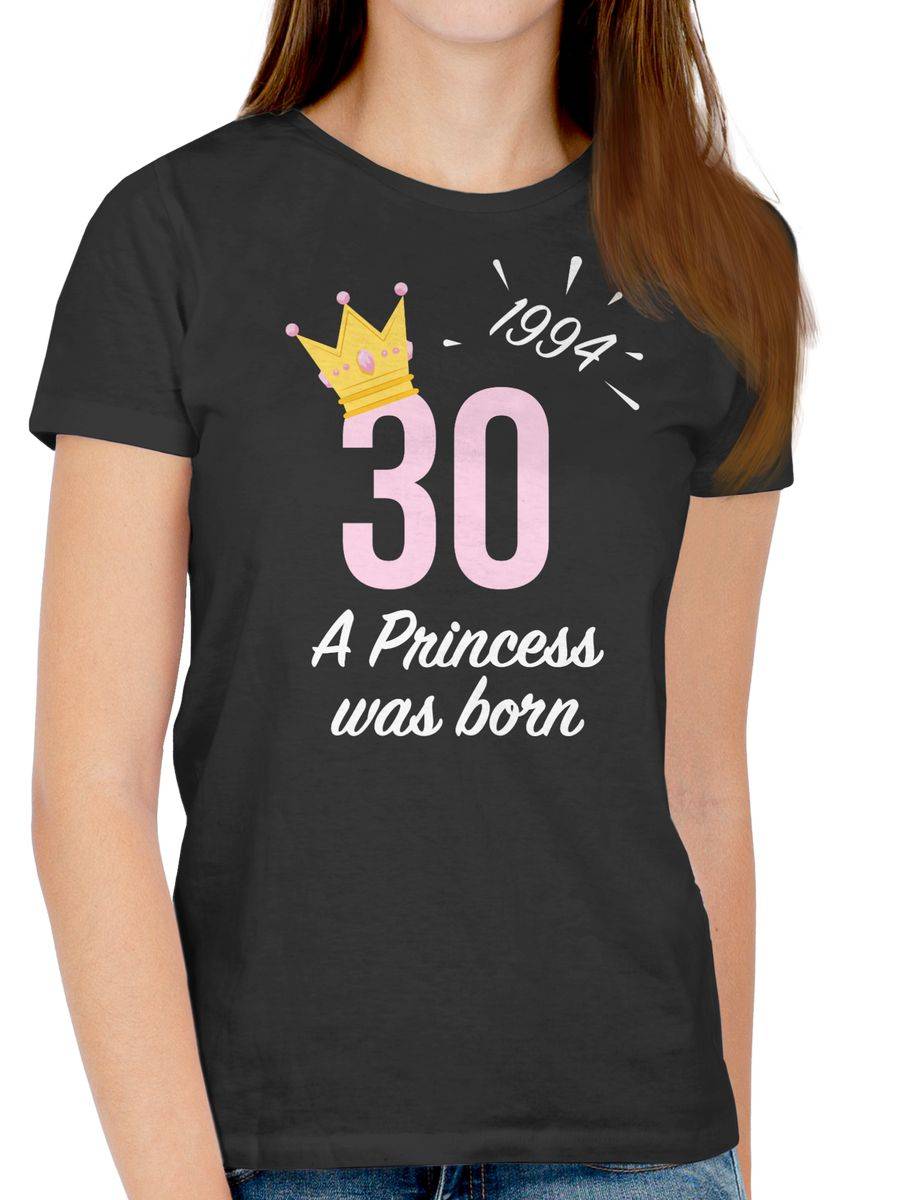 Shirtracer Dreißigster Mädchen Princess 1994: T-Shirt Turnbeutel Shirtracer Cyber Monday