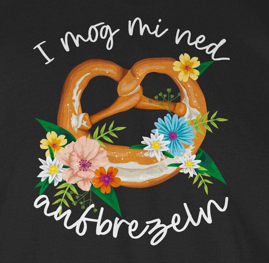 Shirtracer I mog mi ned aufbrezeln! - weiß: T-Shirt Turnbeutel Shirtracer Jubiläumsangebot