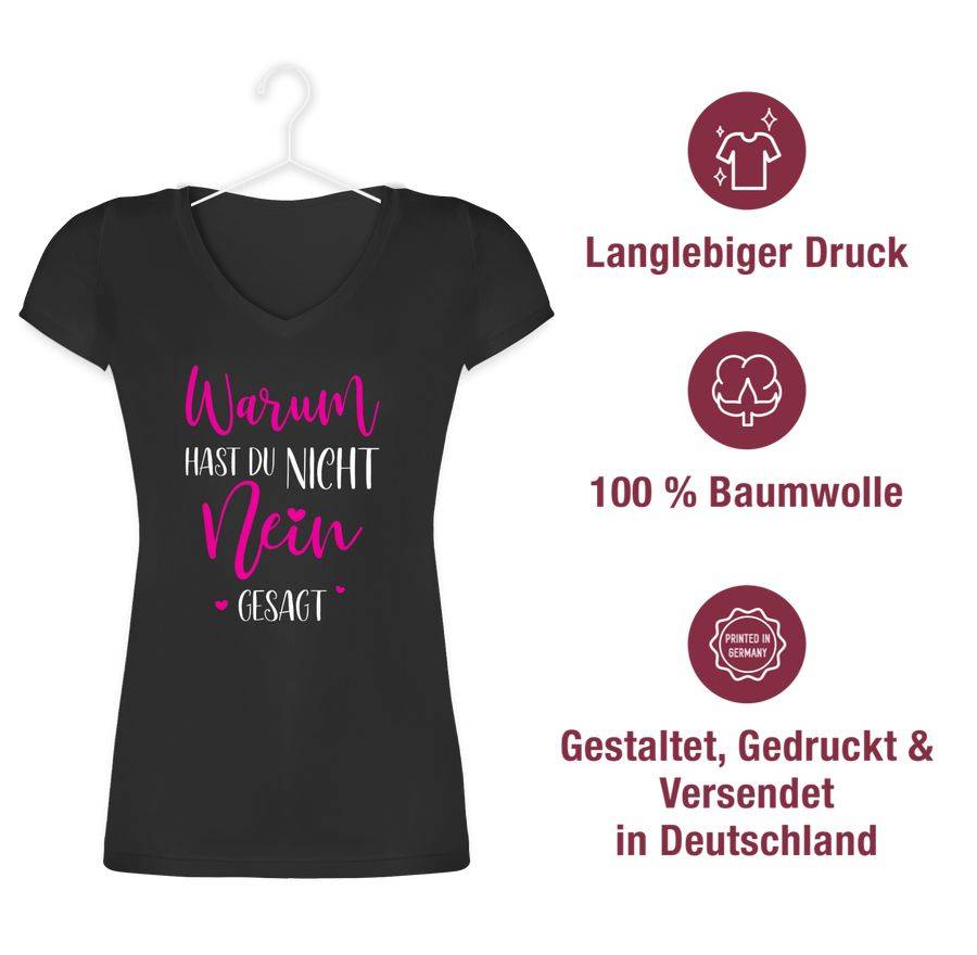 Shirtracer Warum hast du nicht NEIN gesagt: Tshirt Turnbeutel Shirtracer Online Outlet