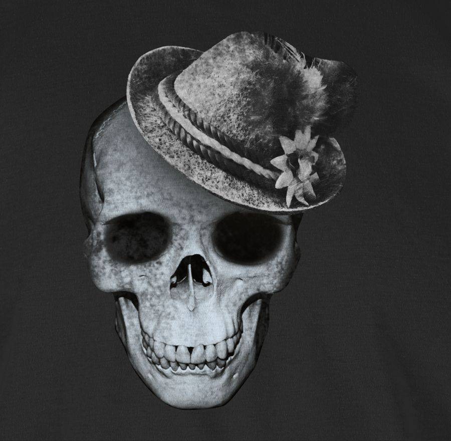 Shirtracer Totenkopf mit Filzhut: T-Shirt Gym Bag Shirtracer Zeitlich begrenztes Angebot