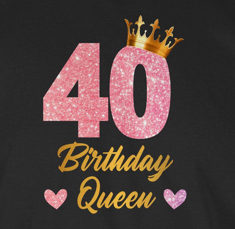 Shirtracer 40 Birthday Queen Geburtstags Königin Geburtstagsgeschenk 40: Tshirt Rucksack Shirtracer Exklusive Angebote