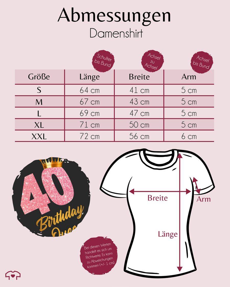 Shirtracer 40 Birthday Queen Geburtstags Königin Geburtstagsgeschenk 40: Tshirt Rucksack Shirtracer Exklusive Angebote