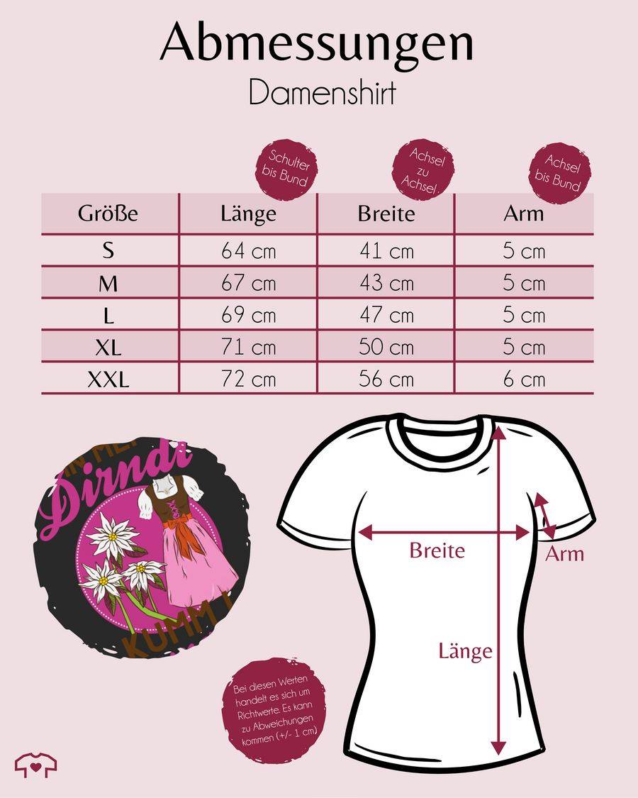 Shirtracer In mei Dirndl kumm I nimma nei - braun fuchsia Shirts & Mehr Shirtracer Tägliche Deals