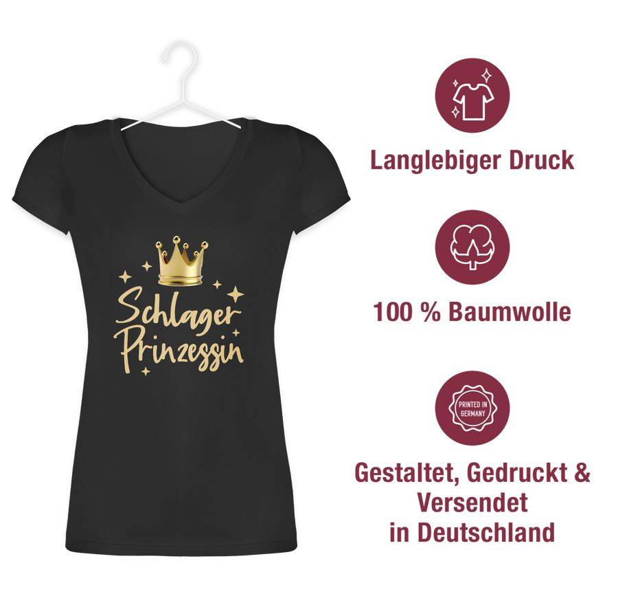 Shirtracer Schlager Prinzessin - Schlagerparty Konzert Volksmusik Shirts & Mehr Shirtracer Riesige Ersparnisse