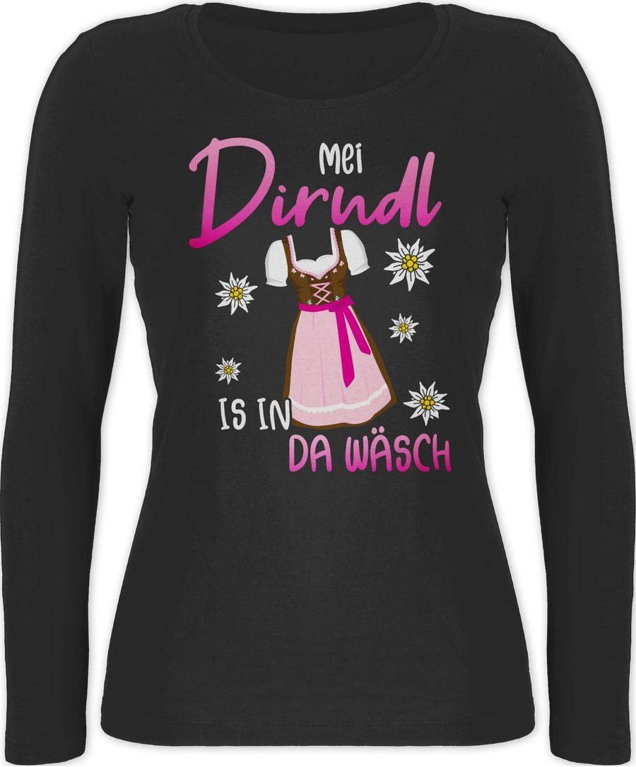 Shirtracer Mei Dirndl is in da Wäsch Edelweiss Weiss Shirts & Mehr Shirtracer