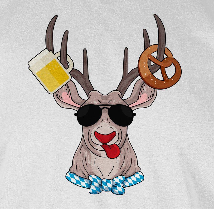 Shirtracer Oktoberfest Hirsch: T-Shirt Turnbeutel Shirtracer Black Friday Preise