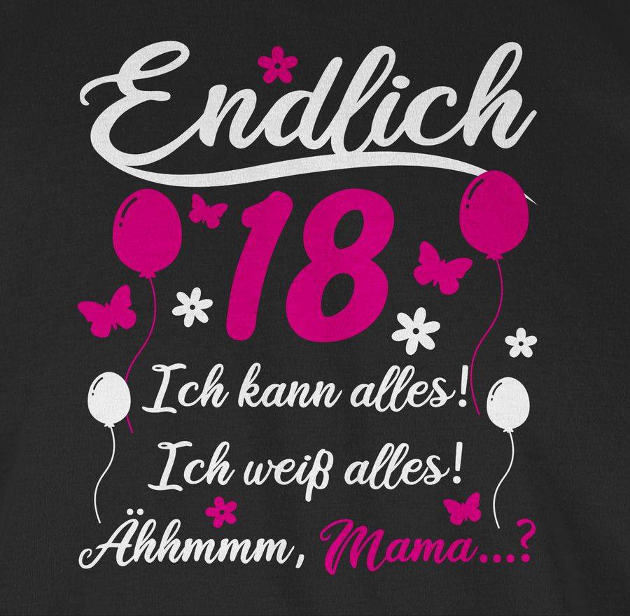 Shirtracer Endlich 18 Geschenk: T-Shirt Turnbeutel Shirtracer Im Verkauf