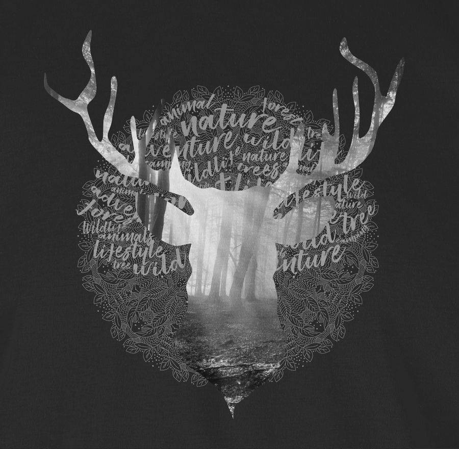 Shirtracer Hirsch Grau: Tshirt Rucksack Shirtracer zollfrei