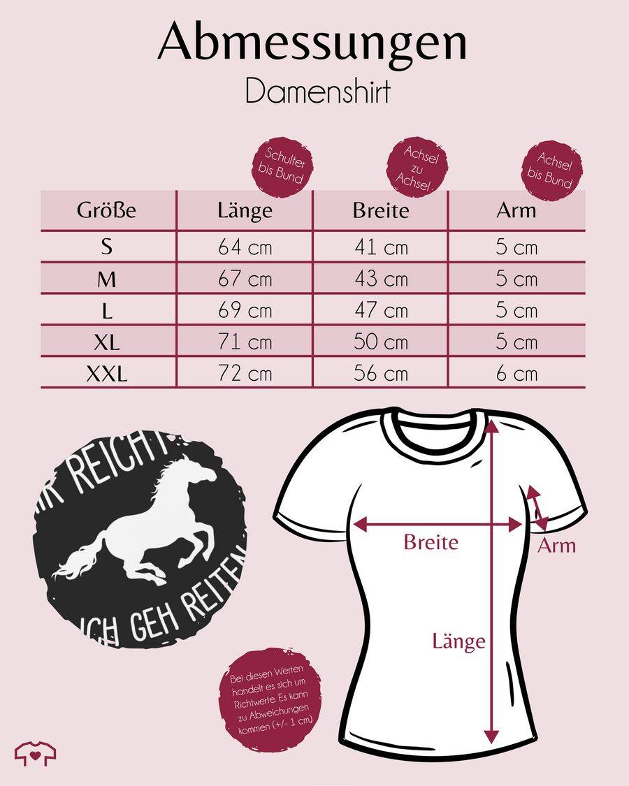 Shirtracer Mir reichts ich geh Reiten mit Pferd: T-Shirt Gym Bag Shirtracer 2025