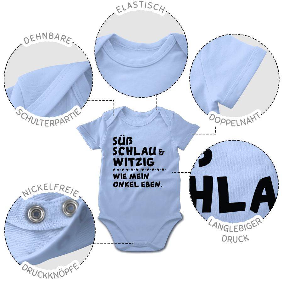 Shirtracer Süß schlau und witzig - wie mein Onkel eben - Schwarz Shirts & Mehr Shirtracer Günstig kaufen