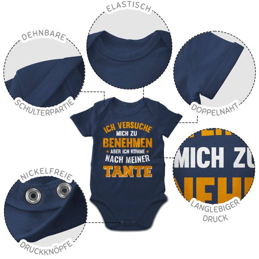 Shirtracer Ich versuche mich zu benehmen aber ich komme nach meiner Tante orange Shirts & Shirtracer Zeitlich begrenztes Angebot