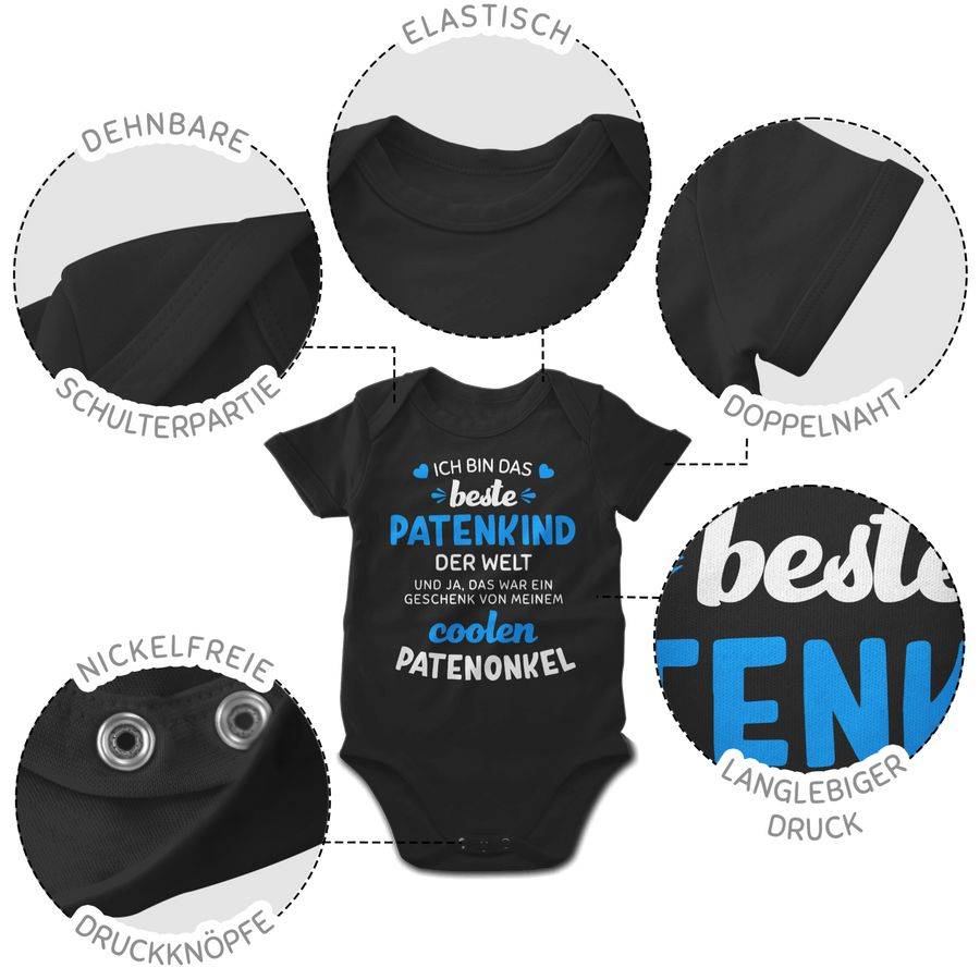 Shirtracer Ich bin das beste Patenkind der Welt weiß/blau Shirts & Mehr Shirtracer Bestseller