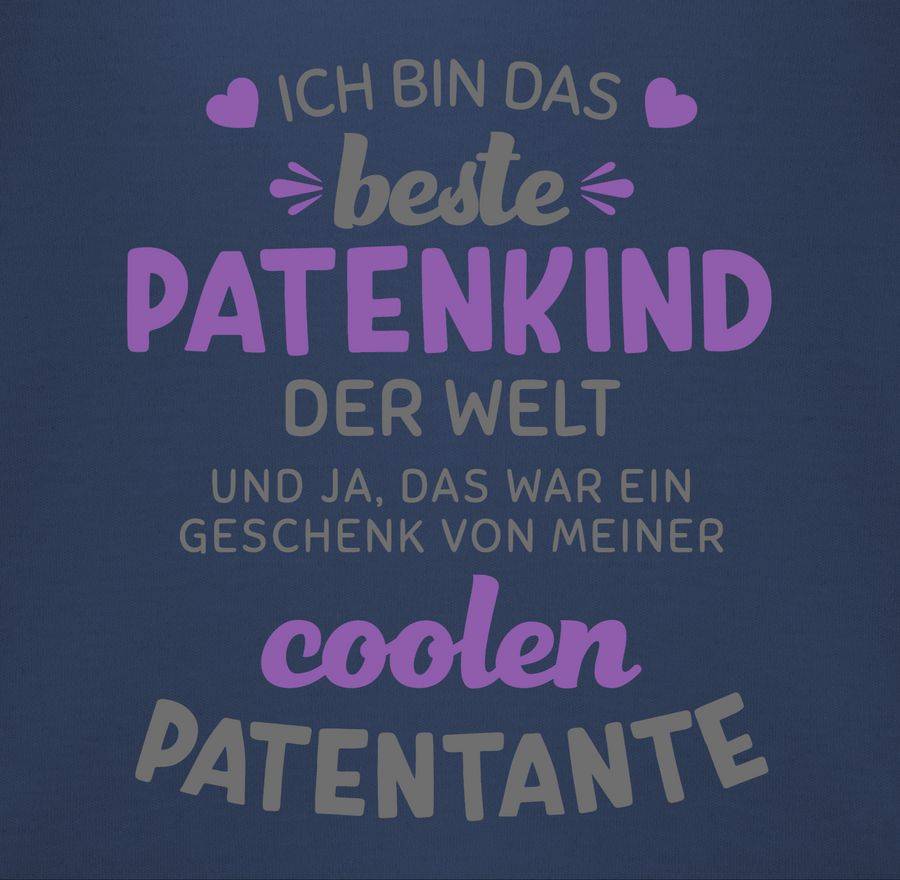 Shirtracer Ich bin das beste Patenkind der Welt grau/lila: Tshirt Gym Bag Shirtracer Saisonale Angebote