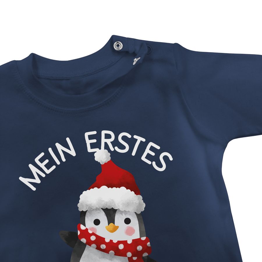 Shirtracer Mein erstes Weihnachten mit Pinguin - weiß: Tshirt Turnbeutel Shirtracer Wochenangebot