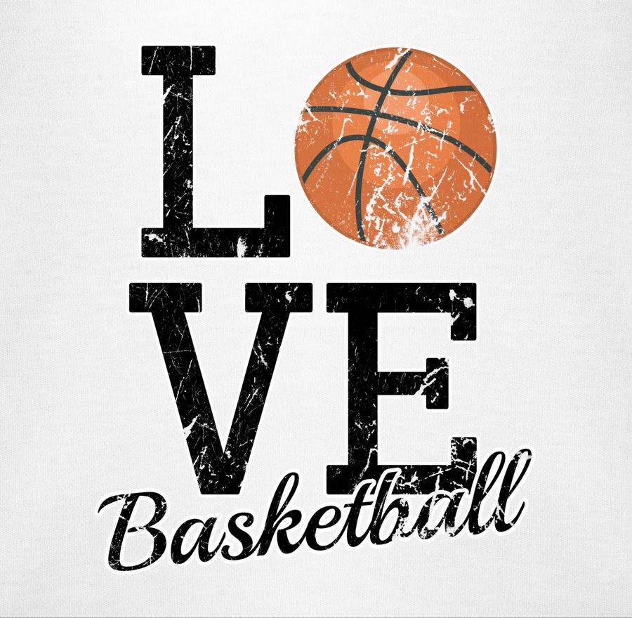 Shirtracer Love Basketball: T-Shirt Turnbeutel Shirtracer Sonderangebot der Fabrik