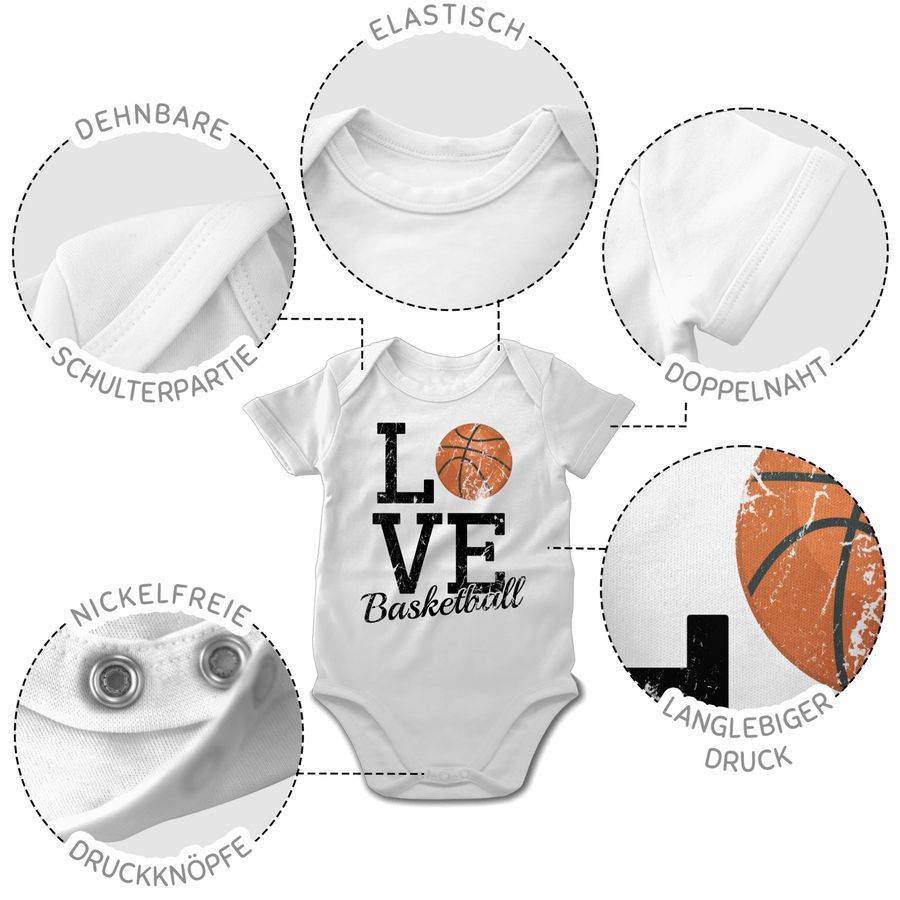 Shirtracer Love Basketball: T-Shirt Turnbeutel Shirtracer Sonderangebot der Fabrik