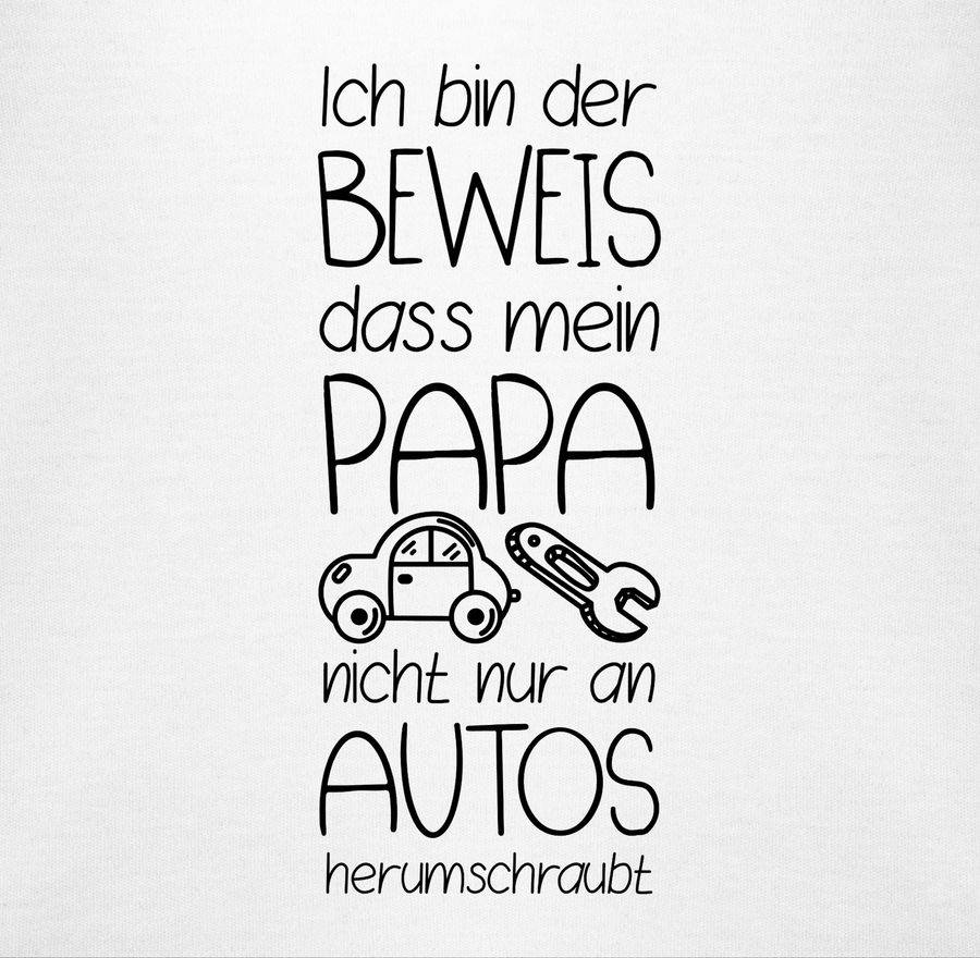 Shirtracer Ich bin der Beweis dass mein Papa nicht nur an Autos herumschraubt: T-Shirt Turn Shirtracer Nur noch ein Tag übrig