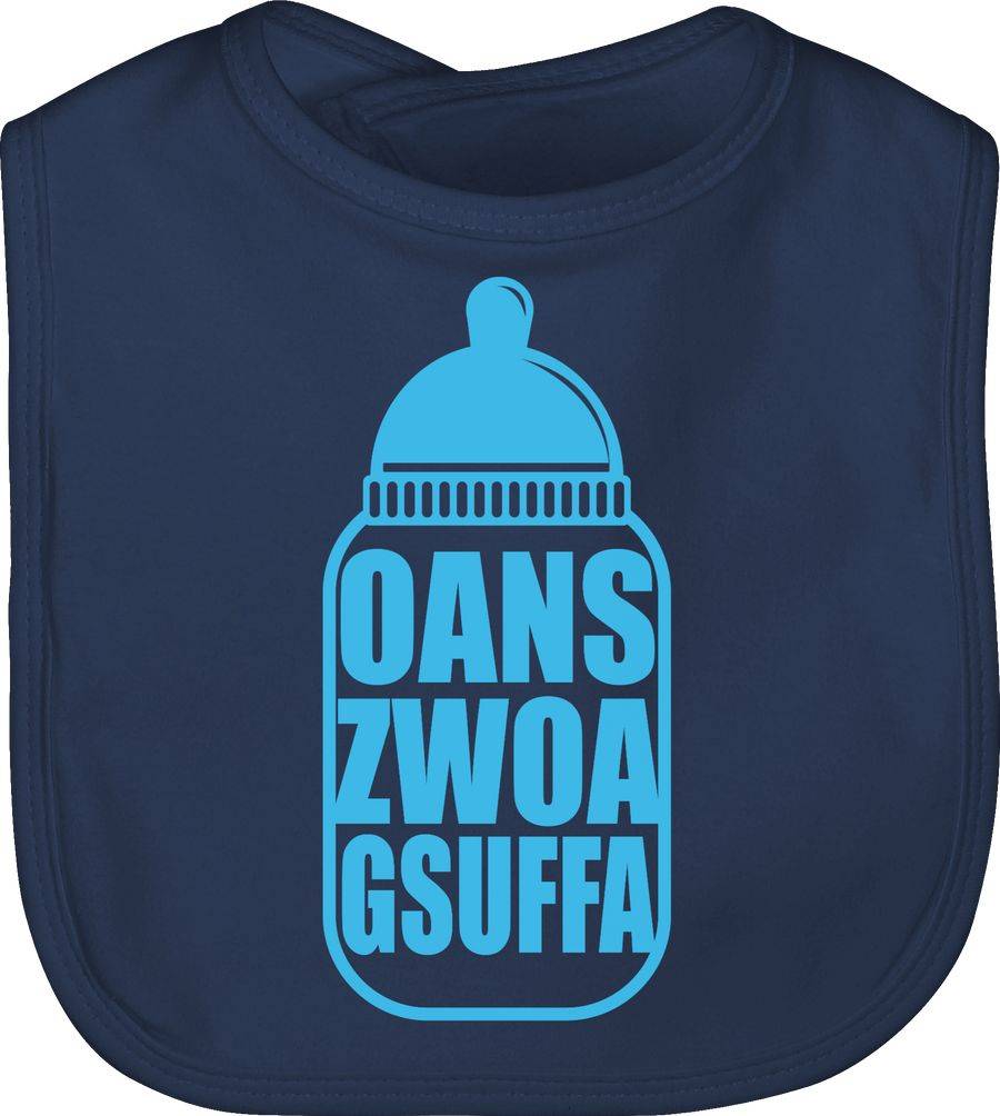 Shirtracer Babyflasche Oans Zwoa Gsuffa blau Shirts & Mehr Shirtracer