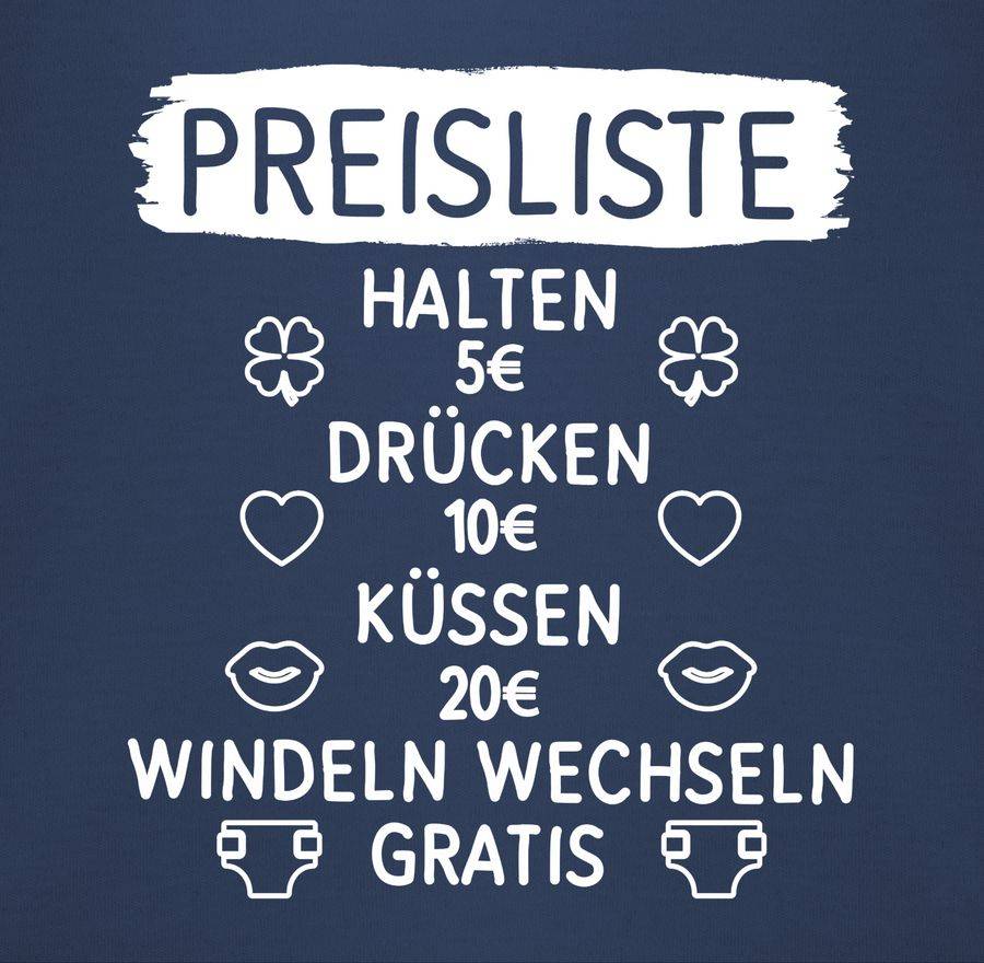 Shirtracer Preisliste mit Symbolen - weiß: T-Shirt Turnbeutel Shirtracer Fabrikladen