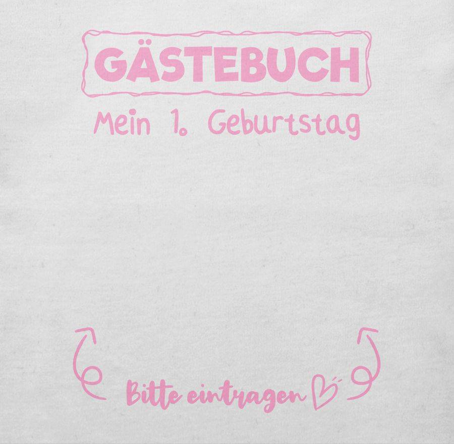 Shirtracer Gästebuch Mein erster Geburtstag rosa Shirts & Mehr Shirtracer 50% Rabatt für begrenzte Zeit