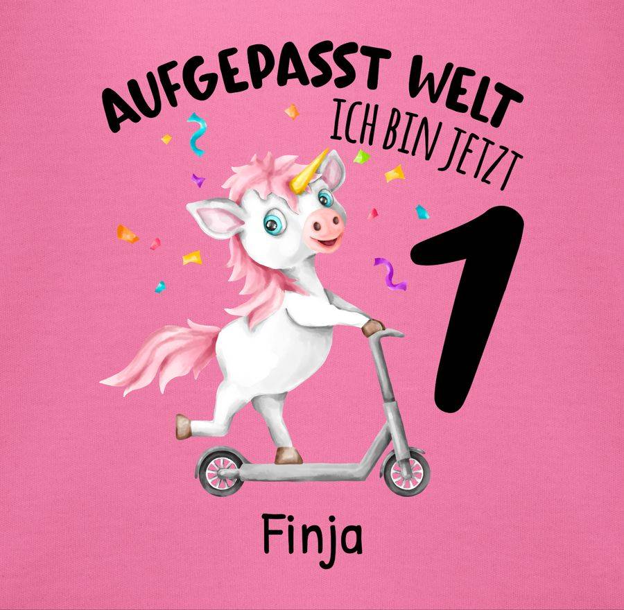 Shirtracer Aufgepasst Welt - Ich bin jetzt 1 - Geburtstagsoutfit Einhorn Ich bin 1 Geschenk Shirtracer Outlet