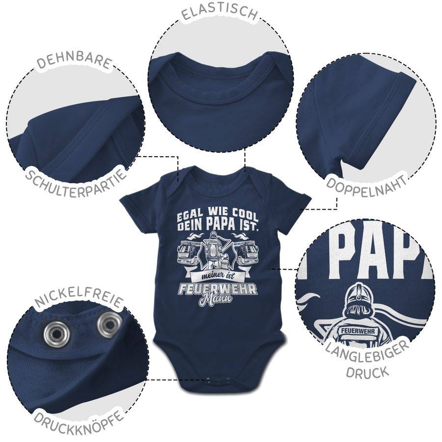 Shirtracer Egal wie cool dein Papa ist meiner ist Feuerwehr Mann Shirts & Mehr Shirtracer Fabrik Onlineshop