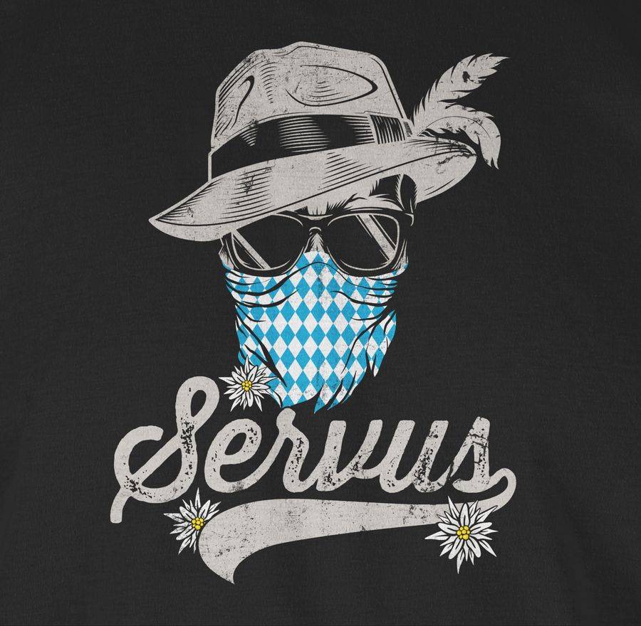 Shirtracer Servus Totenkopf Bayern Edelweiß Trachten Bayrisch Tirol Bavaria: T-Shirt Turnbe Shirtracer Flash Sale
