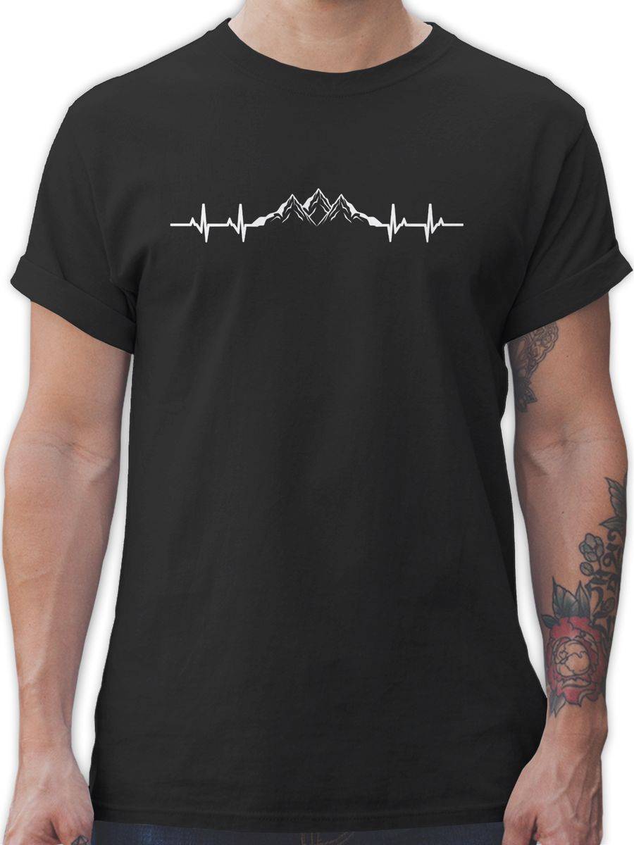 Shirtracer Berge Herzschlag Shirts & Mehr Shirtracer Online Shopping