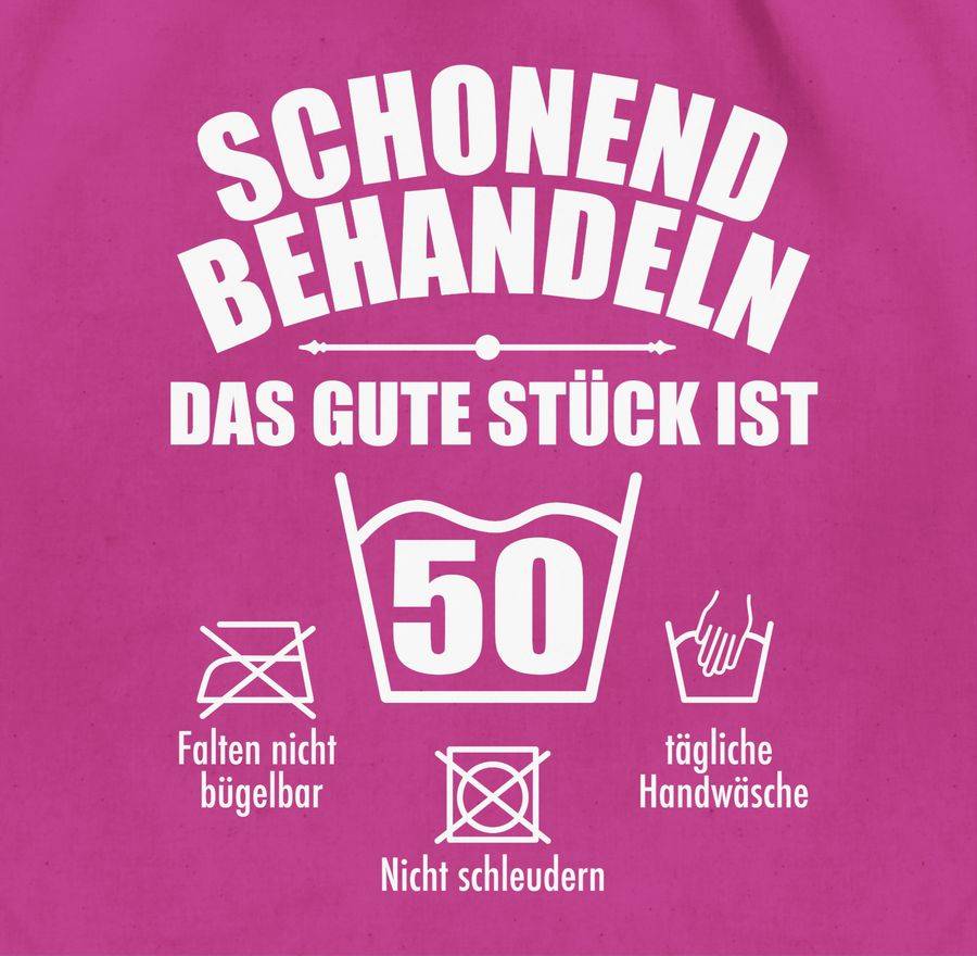 Shirtracer Schonend behandeln das gute Stück ist fünfzig - weiß: Tshirt Gym Bag Shirtracer VIP-Rabatte