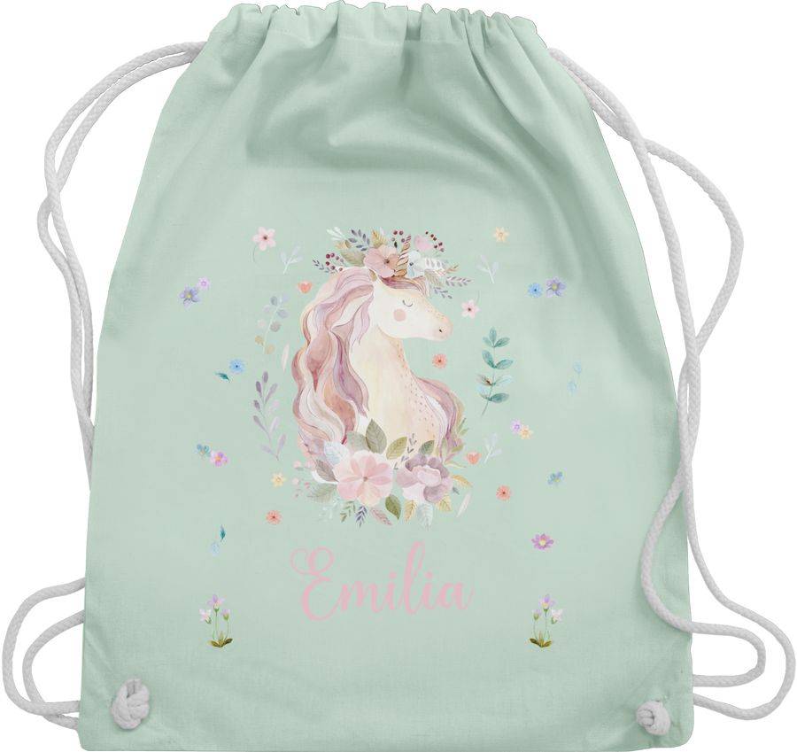 Shirtracer Einhorn Geschenke mit Name: T-Shirt Rucksack Shirtracer Super Sparpreis