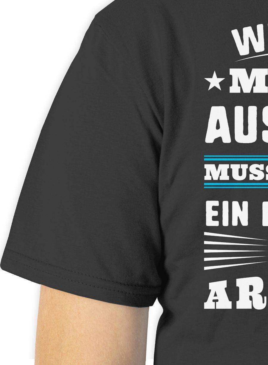 Shirtracer Wer mit mir nicht auskommt - blau: T-Shirt Gym Bag Shirtracer Kostenlose Rückgabe