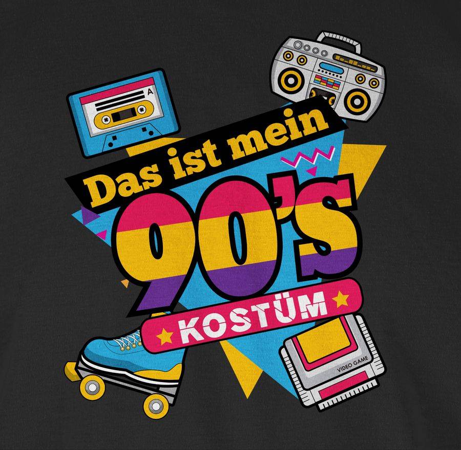 Shirtracer Das ist mein 90er Jahre Kostüm: Tshirt Rucksack Shirtracer Begrenzte Freigabe