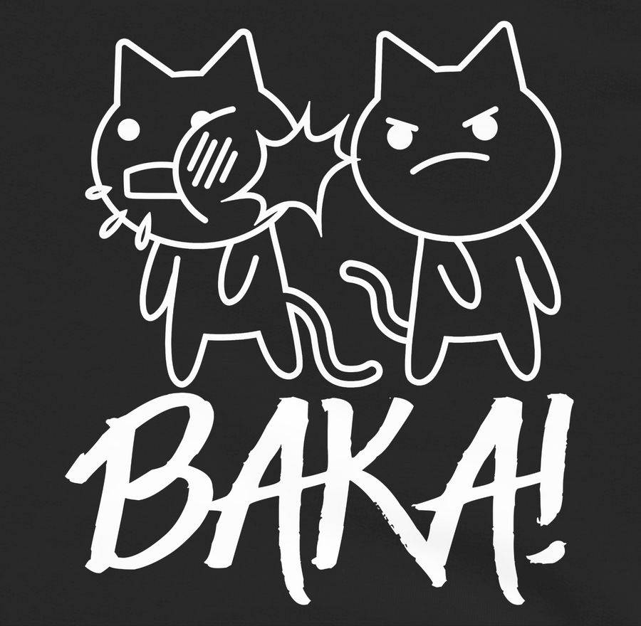 Shirtracer Baka! mit Katzen - weiß Shirts & Mehr Shirtracer Letzte 2 Tage