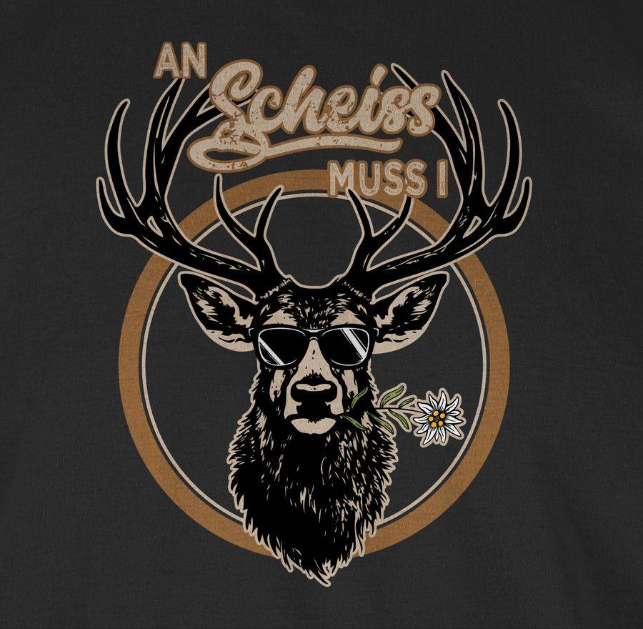 Shirtracer An Scheiß muss i Hirsch Hirschgeweih Shirts & Mehr Shirtracer Kostenloser Versand international