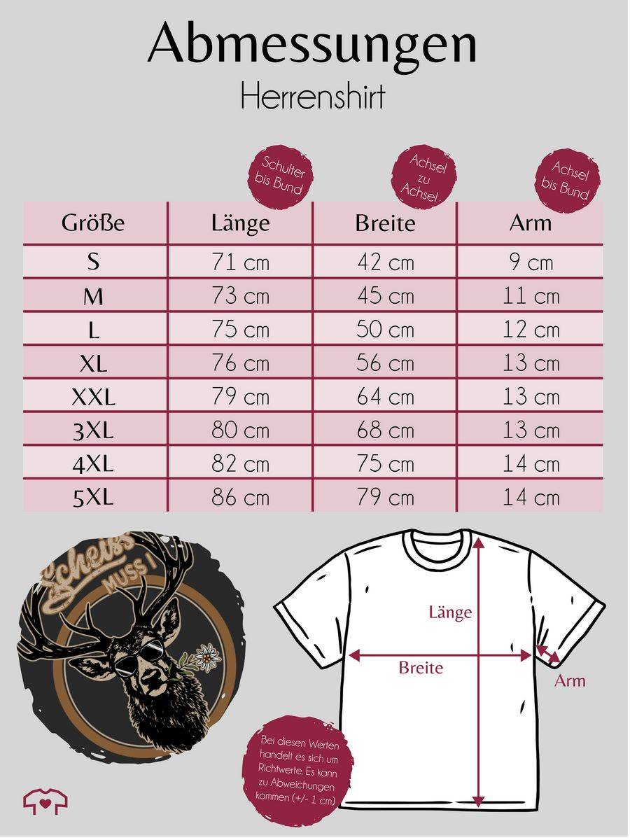 Shirtracer An Scheiß muss i Hirsch Hirschgeweih Shirts & Mehr Shirtracer Kostenloser Versand international