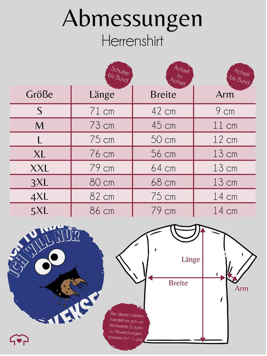 Shirtracer Ich tu nix. Ich will nur Kekse! - weiß/schwarz Shirts & Mehr Shirtracer Begrenzt auf 3 Tage