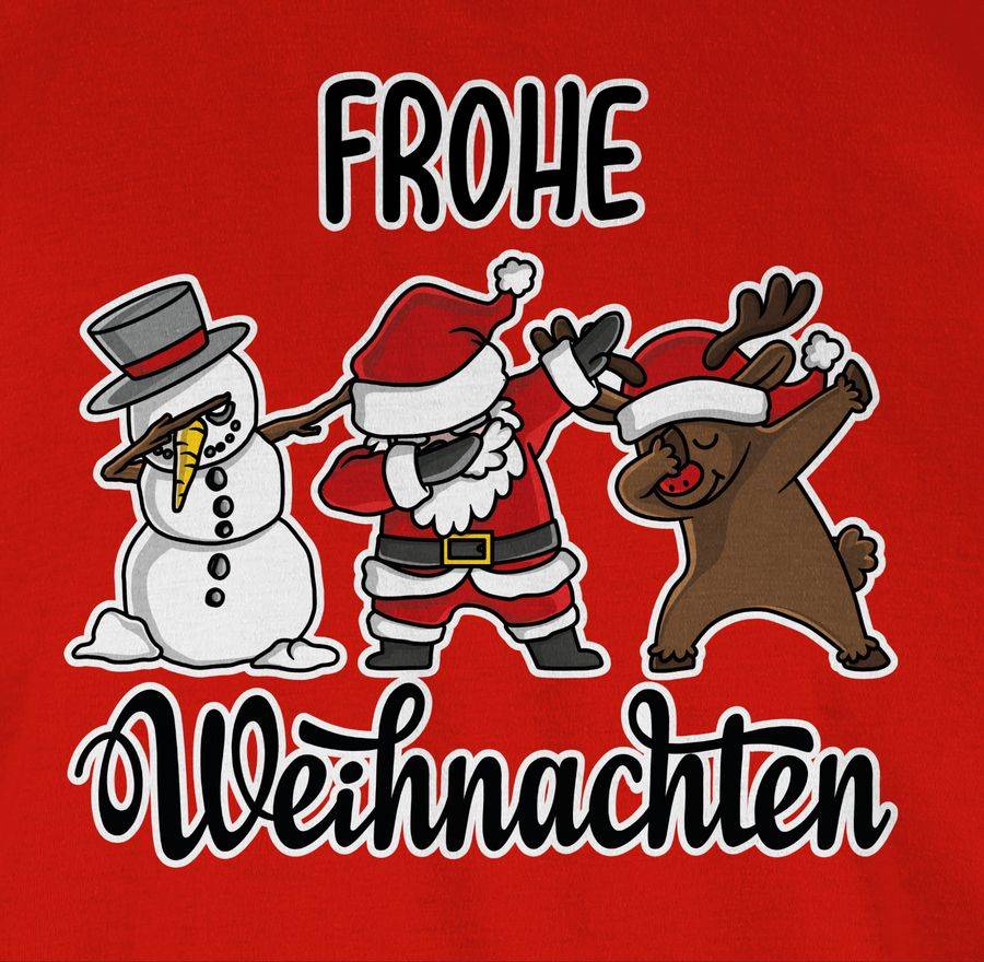 Shirtracer Frohe Weihnachten mit Dabbing Figuren - weiß: Tshirt Gym Bag Shirtracer Online