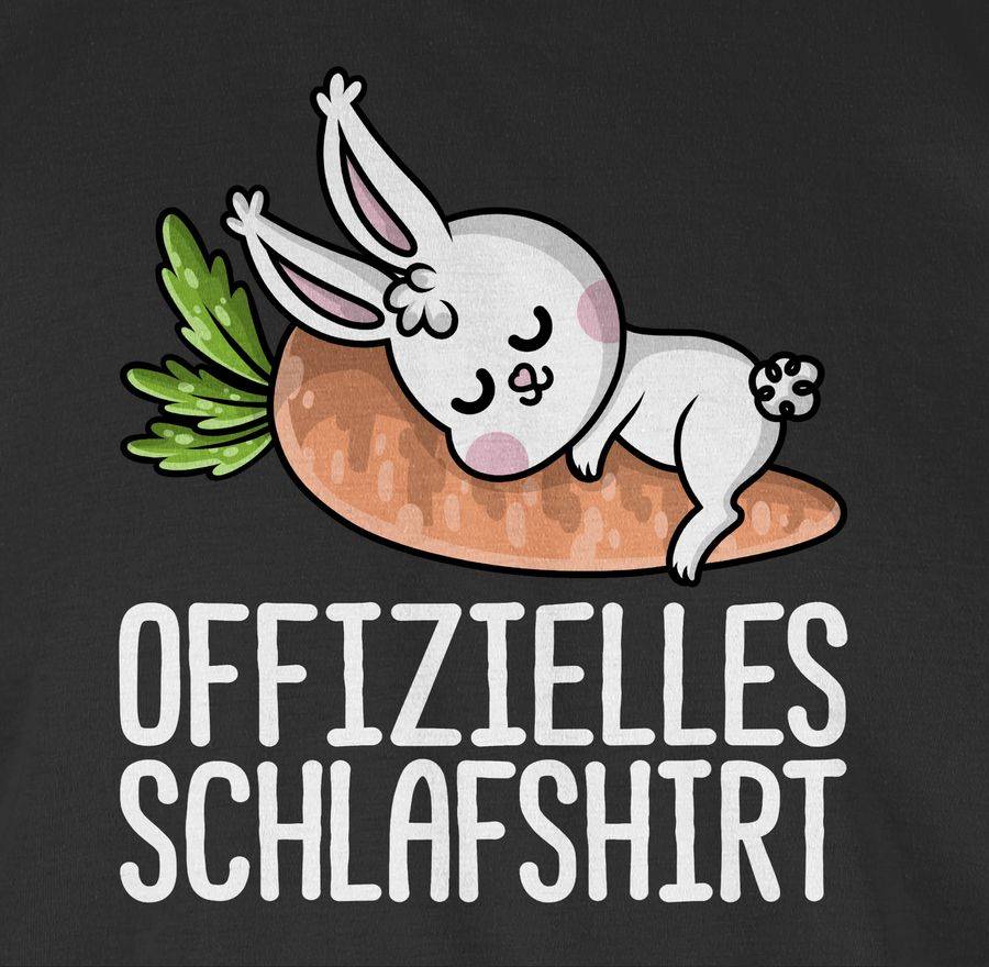 Shirtracer Offizielles Schlafshirt mit Hase weiß Shirts & Mehr Shirtracer Auslauf