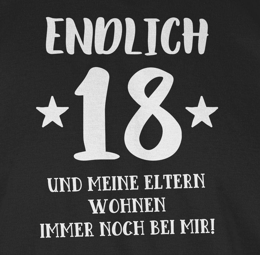 Shirtracer Endlich achtzehn und meine Eltern wohnen immer noch bei mir: T-Shirt Rucksack Shirtracer Fabrikpreis
